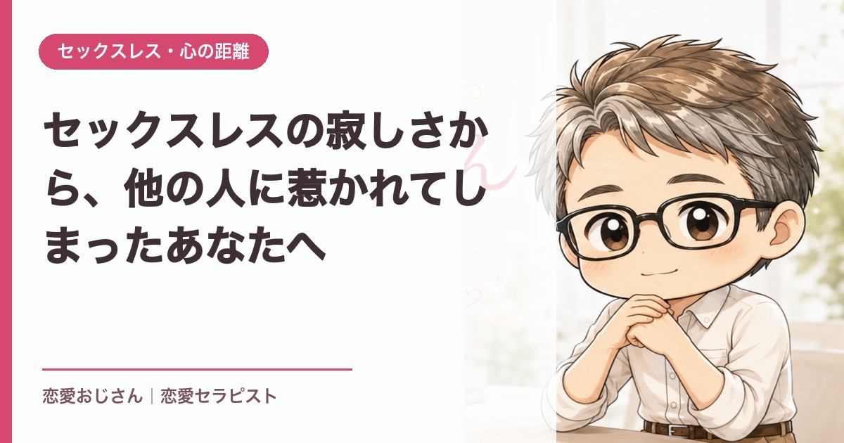 セックスレスの寂しさから、他の人に惹かれてしまったあなたへ｜恋愛おじさん